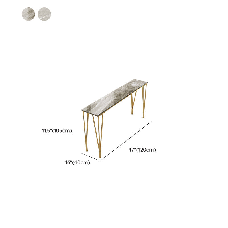 Industrial Bar Height Table Stone Top Bistro Table with Metal Base Clearhalo 'Bar Furniture' 'Bar Tables' 'bar_tables' 'furn' 'furn_bar_tables' 'Furniture' 'Kitchen & Dining Furniture' 6474922