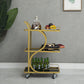 33.07" High Modern Style Prep Table Rolling Metal Prep Table for Kitchen