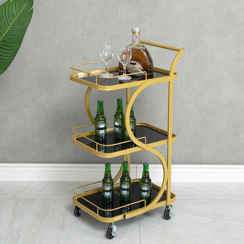 33.07" High Modern Style Prep Table Rolling Metal Prep Table for Kitchen