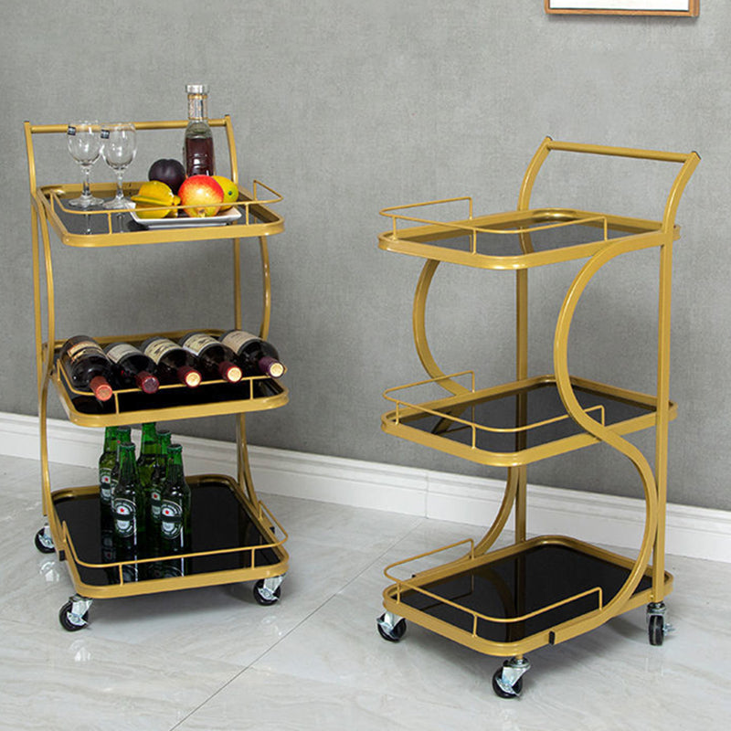 33.07" High Modern Style Prep Table Rolling Metal Prep Table for Kitchen