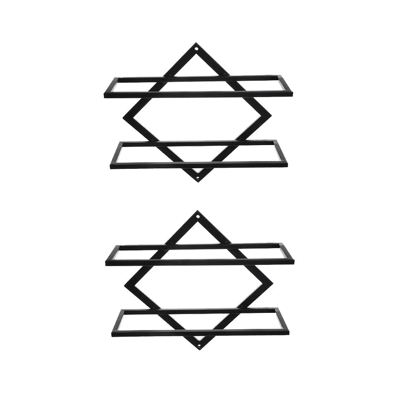 Metalen muur gemonteerde wijnrek eigentijdse wijnhouder voor woonkamer