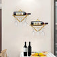 Metal Wall Mounted Wine Rack Contemporary Wine Holder for Living Room Clearhalo 'furn' 'furn_wine_racks' 'Furniture' 'Kitchen & Dining Furniture' 'Wine Racks' 'wine_racks' 6475074