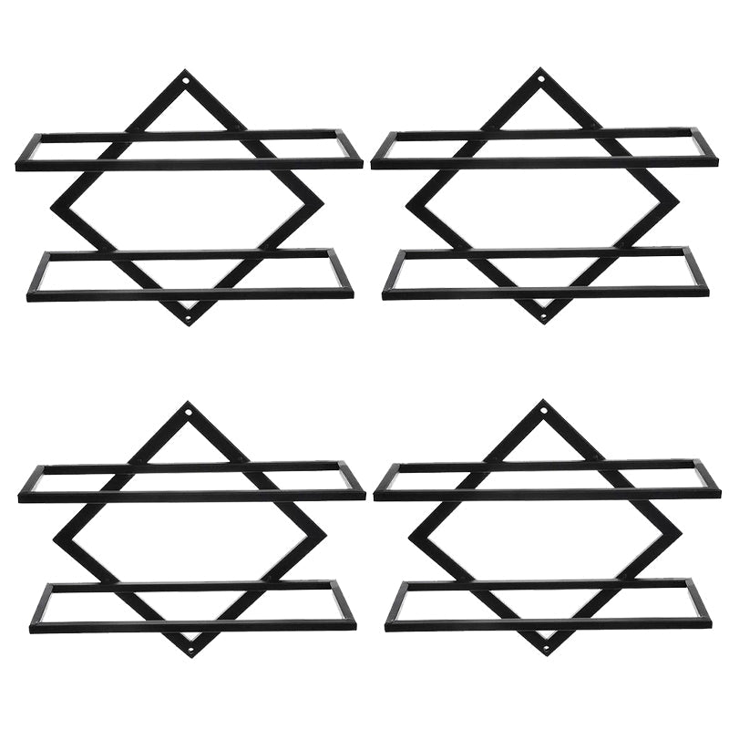 Metalen muur gemonteerde wijnrek eigentijdse wijnhouder voor woonkamer