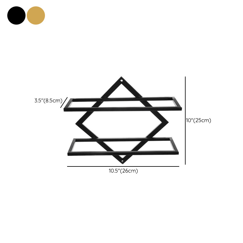 Metalen muur gemonteerde wijnrek eigentijdse wijnhouder voor woonkamer