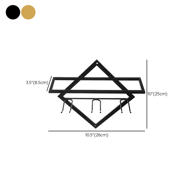 Metalen muur gemonteerde wijnrek eigentijdse wijnhouder voor woonkamer