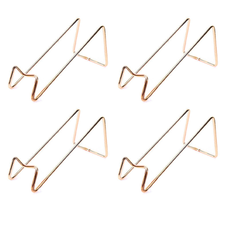 Contemporary Metal Wine Rack Bottle Countertop Bottle Holder for Kitchen Rose Gold 4 Piece Set Clearhalo 'furn' 'furn_wine_racks' 'Furniture' 'Kitchen & Dining Furniture' 'Wine Racks' 'wine_racks' 6475104