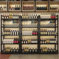 Metal Floor Wine Bottle & Glass Rack Contemporary Wine Rack Kit with Shelf