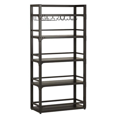 Bottiglia da vino per pavimenti in metallo e portabottiglie in vetro Kit contemporaneo con scaffale