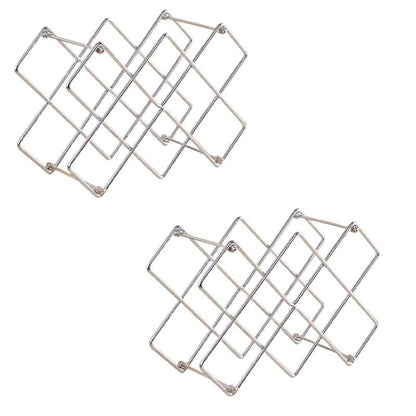 Contemporary Iron Wine Bottle Holder Countertop Bottle Rack for Living Room