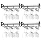 Modern Style Hanging Wine Glass Rack Metal Glass & Stemware Holder for Kitchen 4 Piece Set Clearhalo 'furn' 'furn_wine_racks' 'Furniture' 'Kitchen & Dining Furniture' 'Wine Racks' 'wine_racks' 6475149