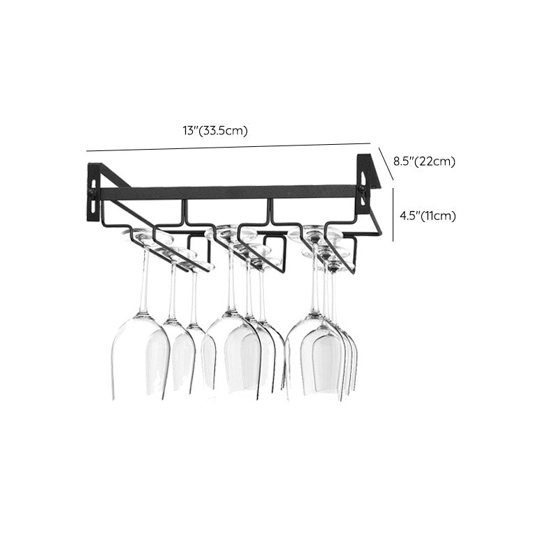 Modern Style Hanging Wine Glass Rack Metal Glass & Stemware Holder for Kitchen Clearhalo 'furn' 'furn_wine_racks' 'Furniture' 'Kitchen & Dining Furniture' 'Wine Racks' 'wine_racks' 6475155