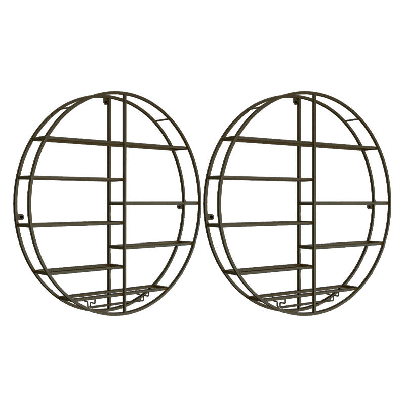 Botella de vino de metal moderna y estante de vidrio Ronda de vino montado en la pared