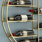 Modern Metal Wine Bottle & Glass Rack Wall Mounted Wine Rack Round