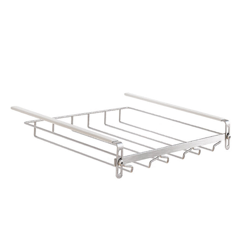 Hedendaags hangende glazen rekroestvrij stalen glazen rek voor keuken