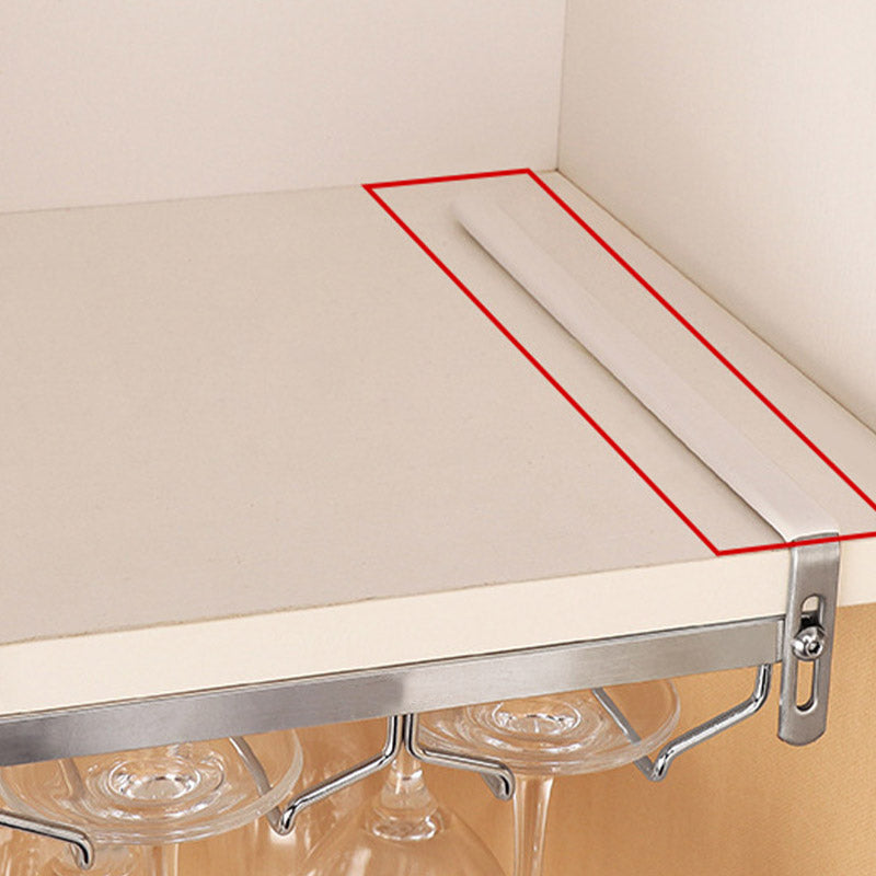 Hedendaags hangende glazen rekroestvrij stalen glazen rek voor keuken