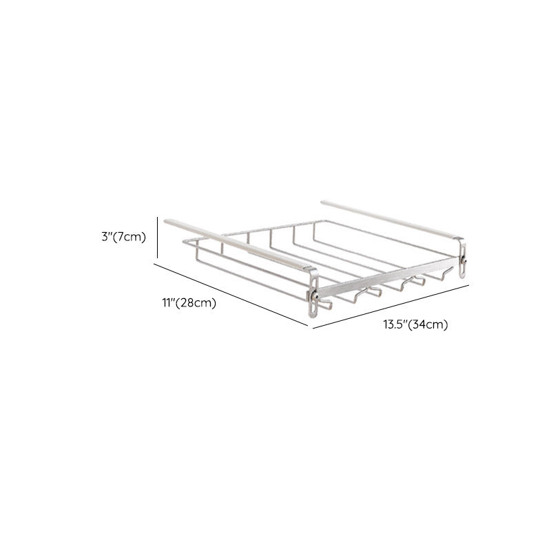 Hedendaags hangende glazen rekroestvrij stalen glazen rek voor keuken