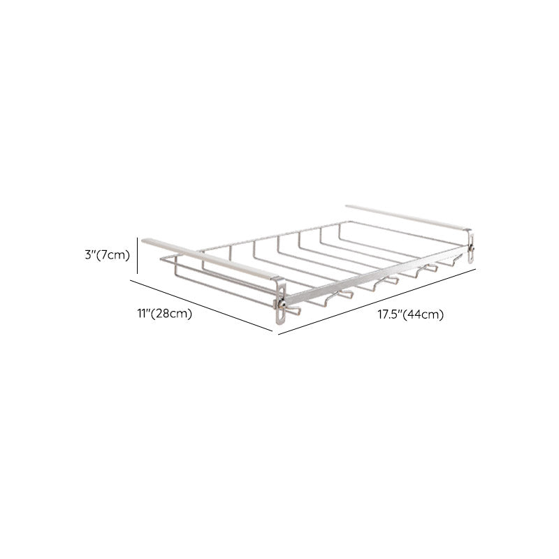 Hedendaags hangende glazen rekroestvrij stalen glazen rek voor keuken