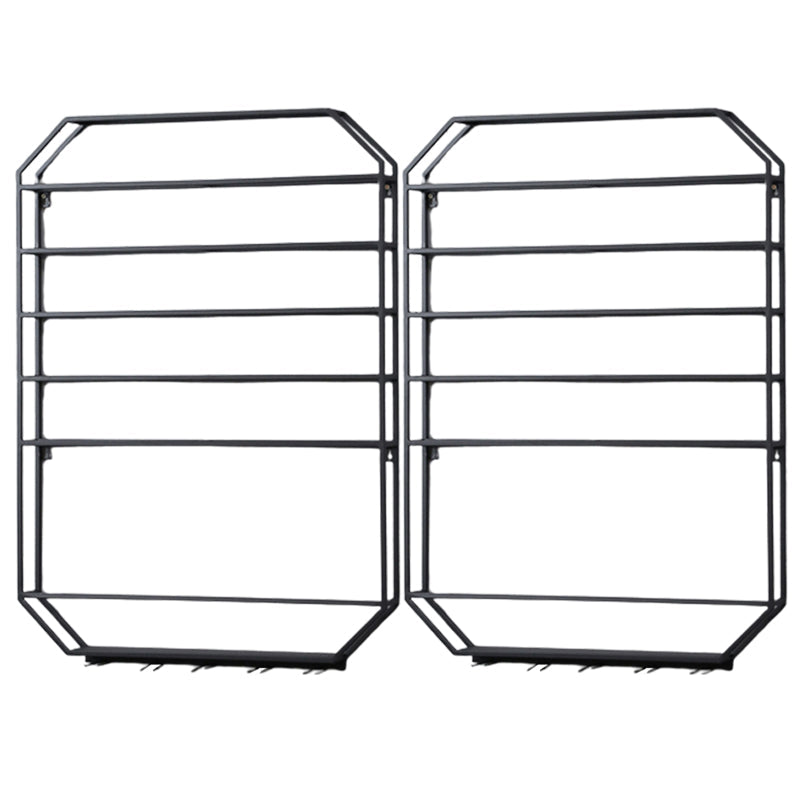 Iron Wall Mounted Wine Bottle & Glass Rack Modern Wine Holder Rack