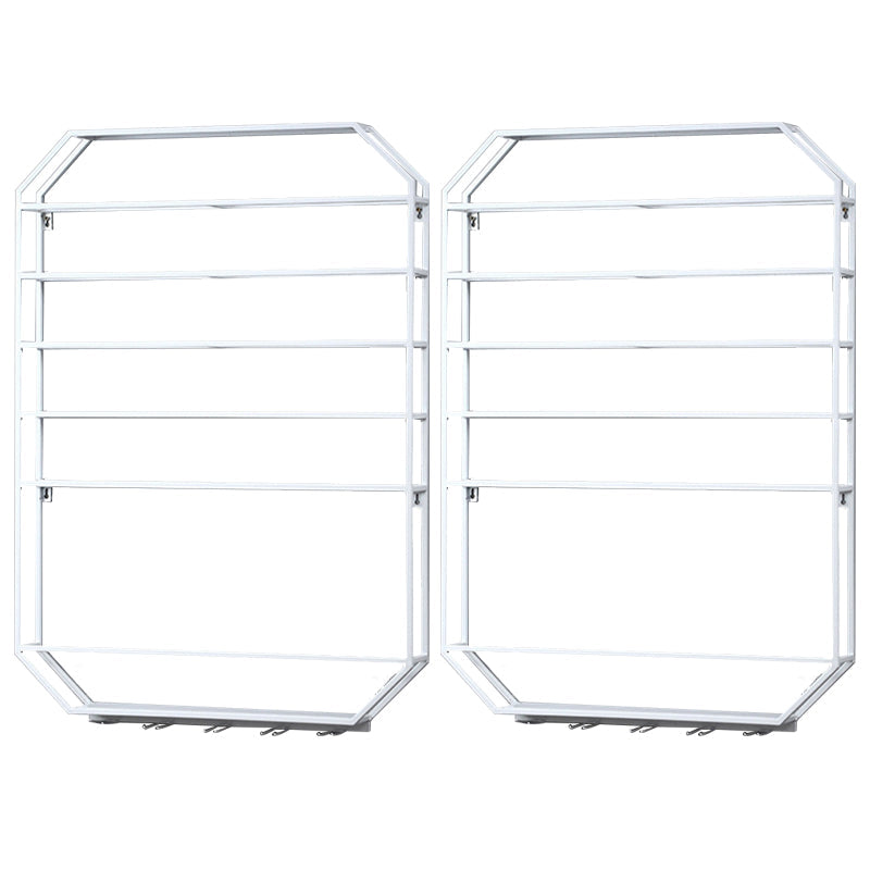 Iron Wall Mounted Wine Bottle & Glass Rack Modern Wine Holder Rack