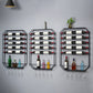Iron Wall Mounted Wine Bottle & Glass Rack Modern Wine Holder Rack