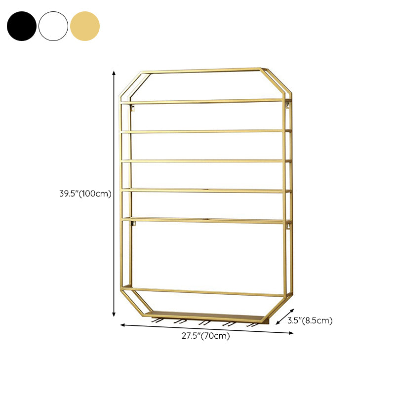 IJzer gemonteerde wijnfles en glazen rek moderne wijnhouder rek