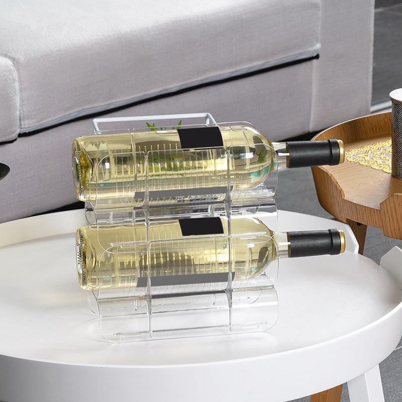 Glam Acrilic Portabottiglie da tavolo da tavolo per soggiorno per soggiorno