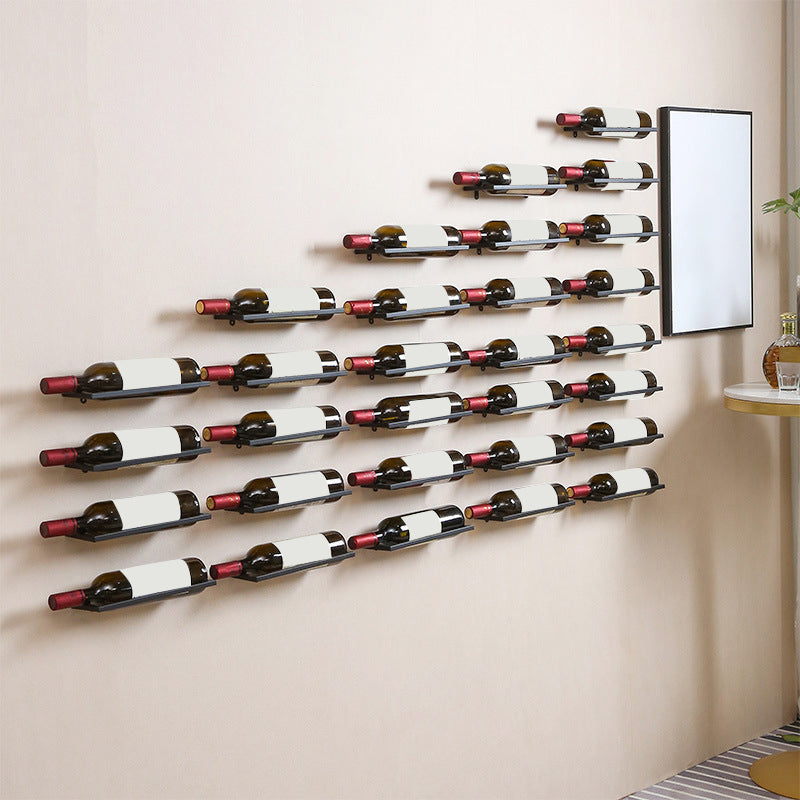Wall Mounted Metal Contemporary Wine Bottle Holder for Kitchen Clearhalo 'furn' 'furn_wine_racks' 'Furniture' 'Kitchen & Dining Furniture' 'Wine Racks' 'wine_racks' 6475334