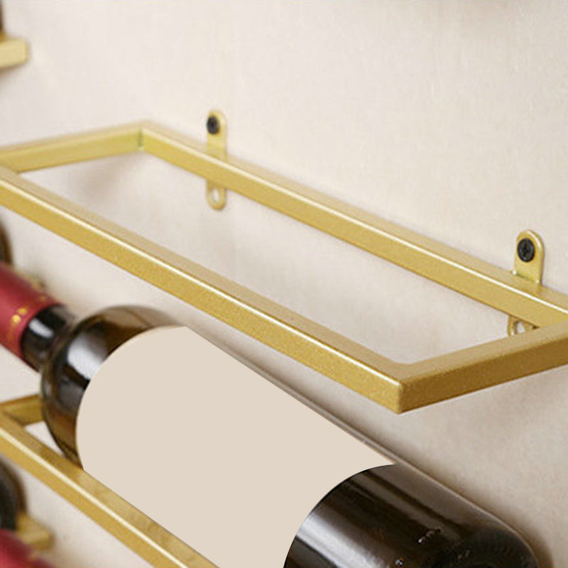 Wall Mounted Metal Contemporary Wine Bottle Holder for Kitchen Clearhalo 'furn' 'furn_wine_racks' 'Furniture' 'Kitchen & Dining Furniture' 'Wine Racks' 'wine_racks' 6475339