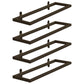 Wall Mounted Metal Contemporary Wine Bottle Holder for Kitchen Bronze 4 Piece Set Clearhalo 'furn' 'furn_wine_racks' 'Furniture' 'Kitchen & Dining Furniture' 'Wine Racks' 'wine_racks' 6475340