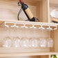 Metal Hanging Glass Rack Industrial Single Rail Glass & Stemware Holder Clearhalo 'furn' 'furn_wine_racks' 'Furniture' 'Kitchen & Dining Furniture' 'Wine Racks' 'wine_racks' 6475362