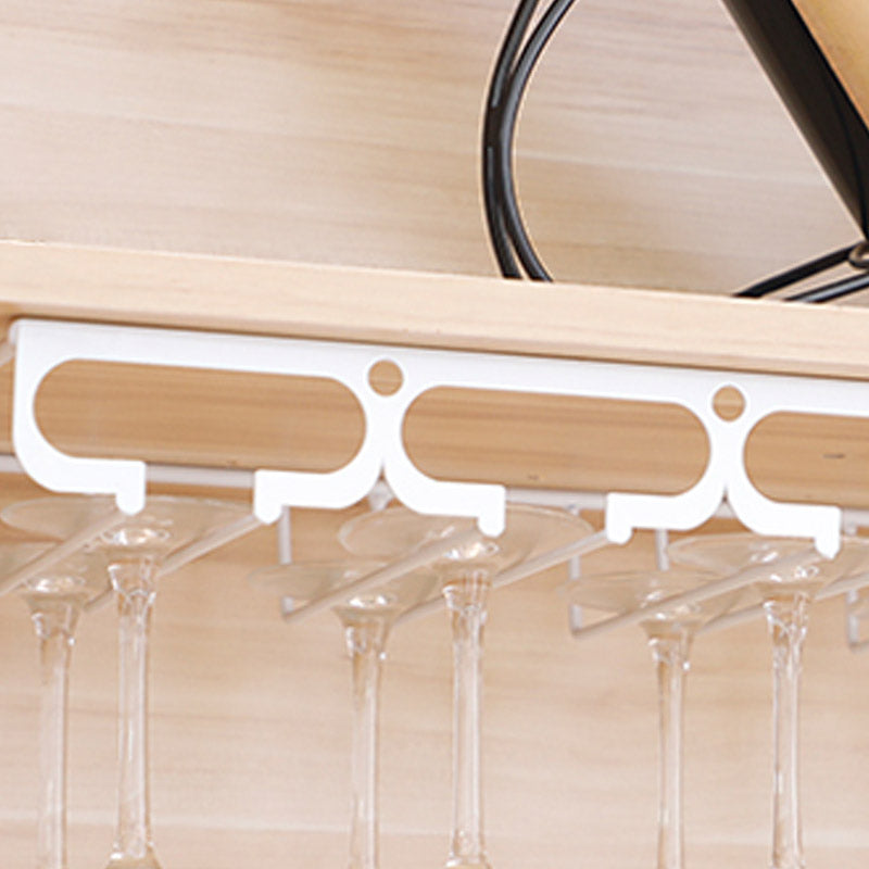 Metal Hanging Glass Rack Industrial Single Rail Glass & Stemware Holder Clearhalo 'furn' 'furn_wine_racks' 'Furniture' 'Kitchen & Dining Furniture' 'Wine Racks' 'wine_racks' 6475378