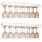 Metal Hanging Glass Rack Industrial Single Rail Glass & Stemware Holder 27.6"L x 9.1"W x 2"H White 2 Piece Set Clearhalo 'furn' 'furn_wine_racks' 'Furniture' 'Kitchen & Dining Furniture' 'Wine Racks' 'wine_racks' 6475413