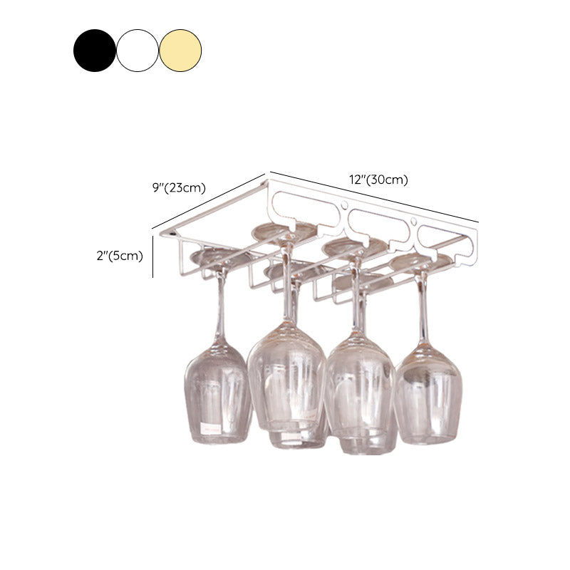 Metal Hanging Glass Rack Industrial Single Rail Glass & Stemware Holder Clearhalo 'furn' 'furn_wine_racks' 'Furniture' 'Kitchen & Dining Furniture' 'Wine Racks' 'wine_racks' 6475418