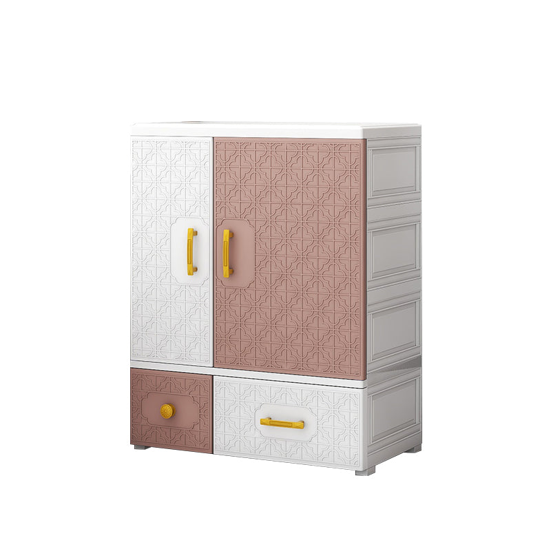 Armario con bisagras con varilla de ropa Armario de plástico