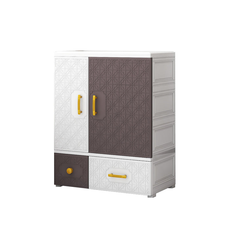 Armario con bisagras con varilla de ropa Armario de plástico