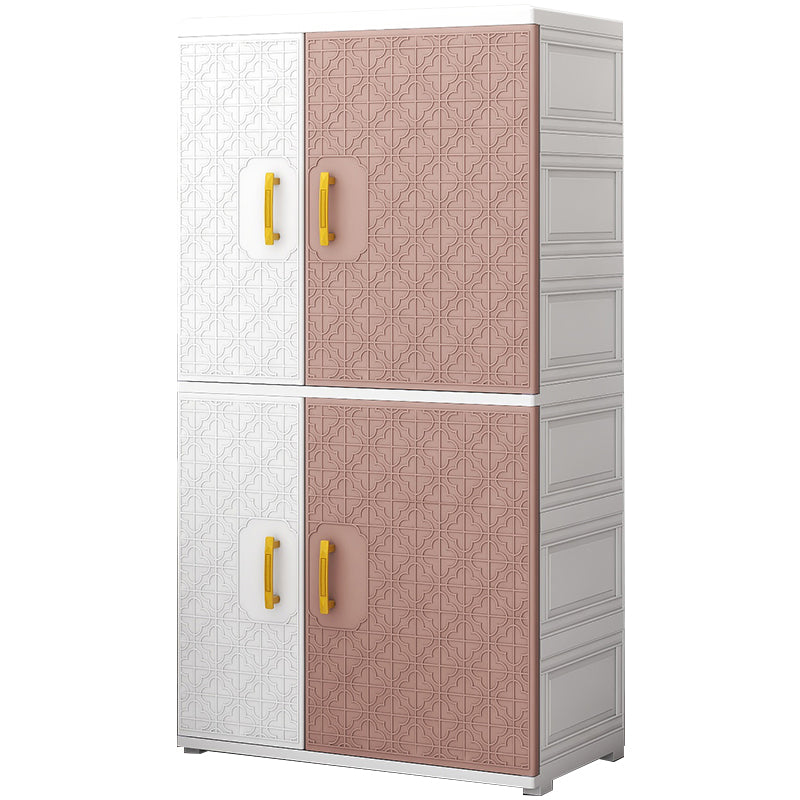 Armario con bisagras con varilla de ropa Armario de plástico