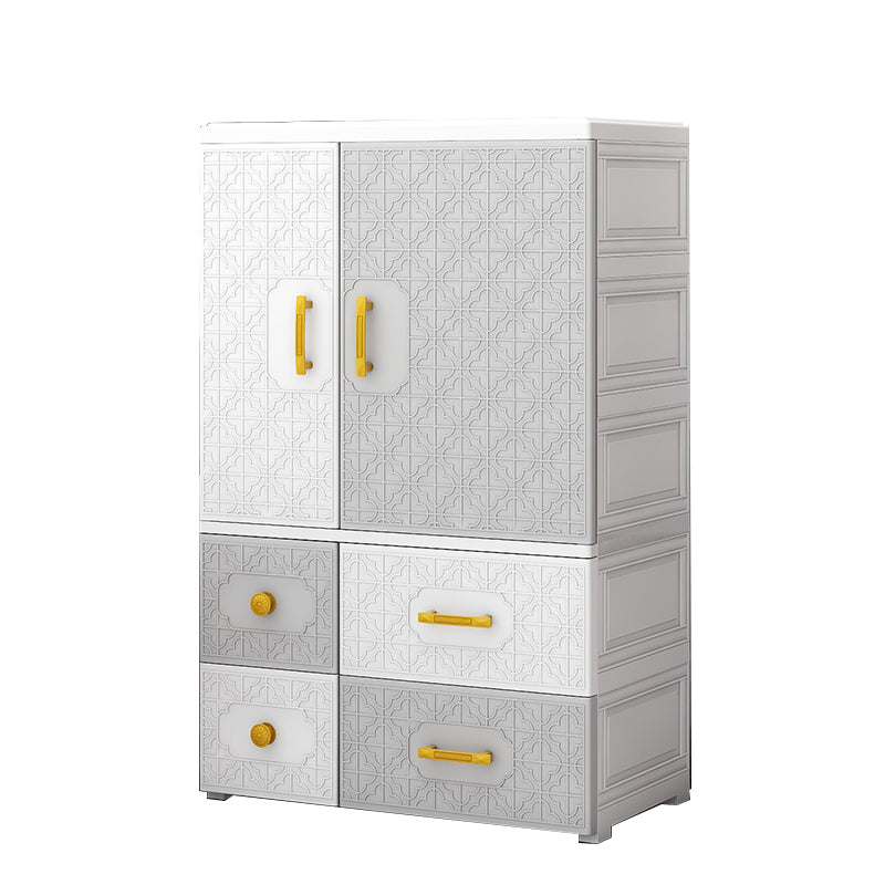 Armario con bisagras con varilla de ropa Armario de plástico