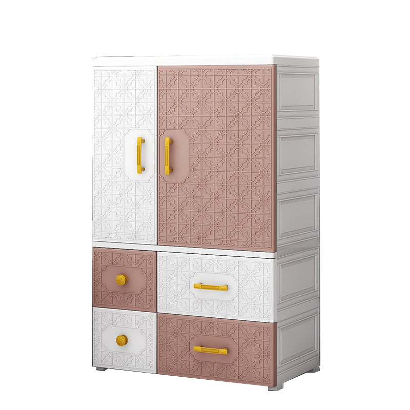 Armario con bisagras con varilla de ropa Armario de plástico