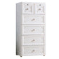 Non-Hanging Wardrobe Armoire Contemporary Plastic Storage Cabinet 23"L x 16"W x 44"H Off-White Clearhalo 'Armoires & Wardrobes' 'armoires_wardrobes' 'Bedroom Furniture' 'furn' 'furn_armoires_wardrobes' 'Furniture' 6475547