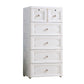 Non-Hanging Wardrobe Armoire Contemporary Plastic Storage Cabinet 18.9"L x 15.4"W x 39.4"H Off-White Clearhalo 'Armoires & Wardrobes' 'armoires_wardrobes' 'Bedroom Furniture' 'furn' 'furn_armoires_wardrobes' 'Furniture' 6475549