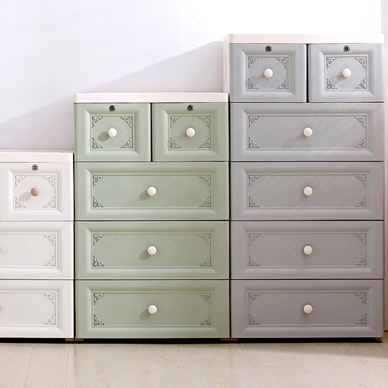 Non-Hanging Wardrobe Armoire Contemporary Plastic Storage Cabinet Clearhalo 'Armoires & Wardrobes' 'armoires_wardrobes' 'Bedroom Furniture' 'furn' 'furn_armoires_wardrobes' 'Furniture' 6475550