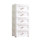 Non-Hanging Wardrobe Armoire Contemporary Plastic Storage Cabinet 14.6"L x 12.2"W x 32.7"H Off-White Clearhalo 'Armoires & Wardrobes' 'armoires_wardrobes' 'Bedroom Furniture' 'furn' 'furn_armoires_wardrobes' 'Furniture' 6475559