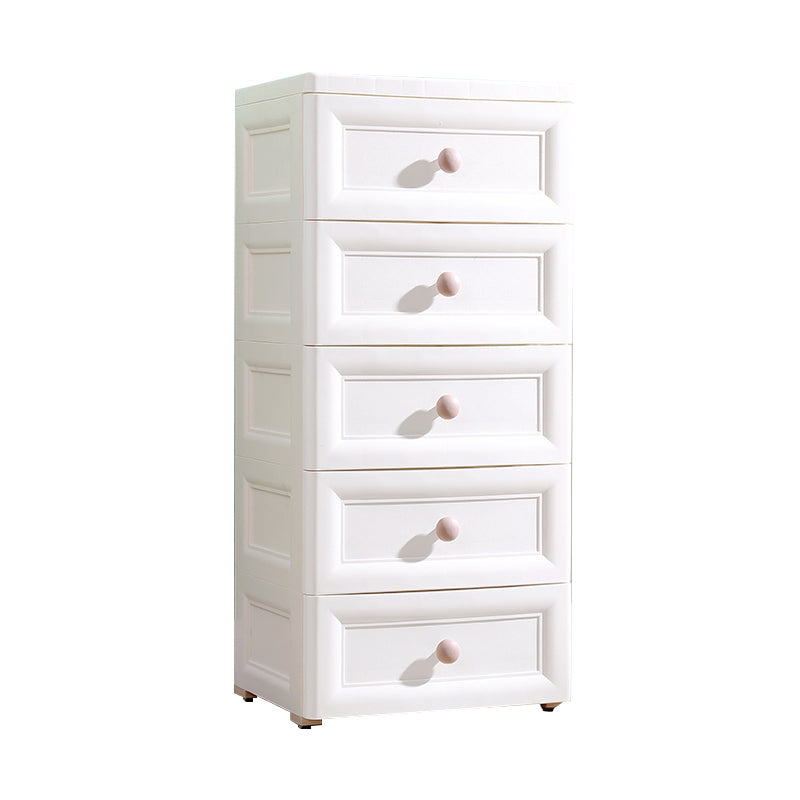 Non-Hanging Wardrobe Armoire Contemporary Plastic Storage Cabinet 14.6"L x 12.2"W x 32.7"H Off-White Clearhalo 'Armoires & Wardrobes' 'armoires_wardrobes' 'Bedroom Furniture' 'furn' 'furn_armoires_wardrobes' 'Furniture' 6475559