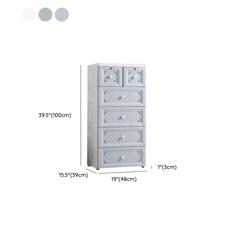 Non-Hanging Wardrobe Armoire Contemporary Plastic Storage Cabinet Clearhalo 'Armoires & Wardrobes' 'armoires_wardrobes' 'Bedroom Furniture' 'furn' 'furn_armoires_wardrobes' 'Furniture' 6475562