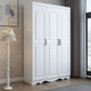White Engineered Wood Wardrobe Closet Modern Wardrobe Armoire