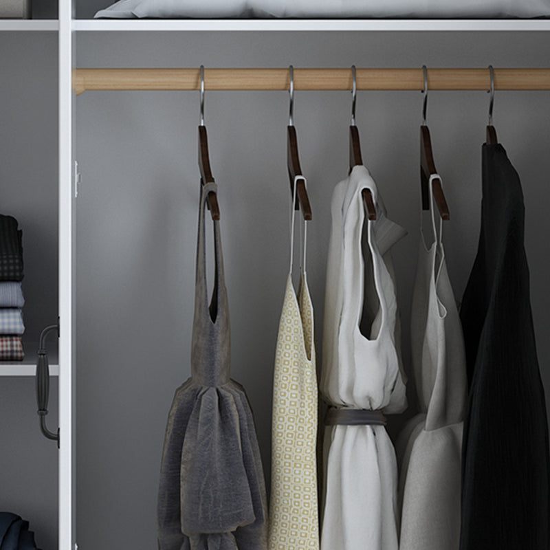 White Engineered Wood Wardrobe Closet Modern Wardrobe Armoire