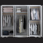 White Engineered Wood Wardrobe Closet Modern Wardrobe Armoire
