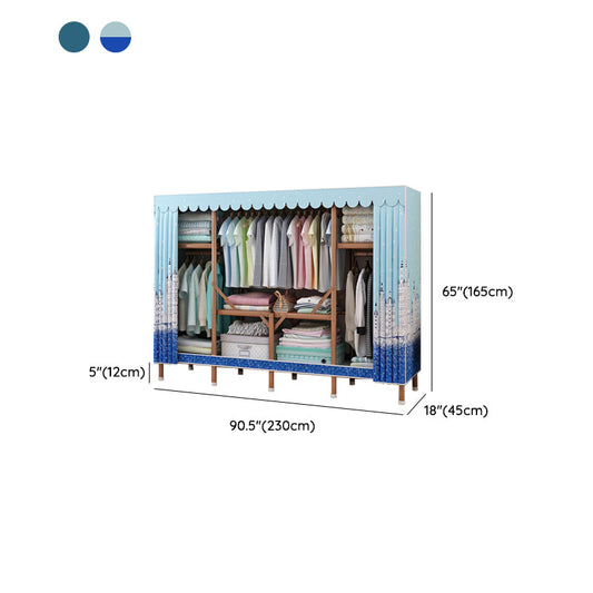 Metal Wardrobe Armoire with Legs Modern Wardrobe Closet with Shelves