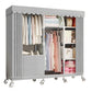Steel Wardrobe Closet with Garment Rod Modern Wardrobe Armoire