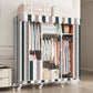 Steel Wardrobe Closet with Garment Rod Modern Wardrobe Armoire